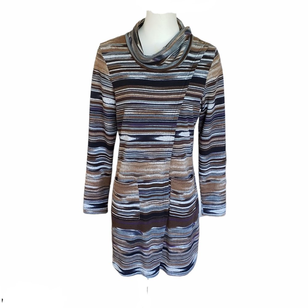Papillon Mini Cowl Neck Knit Sweater Dress Sz M